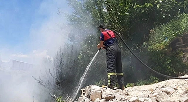 Yılan fobisinden bahçesini ateşe verdi