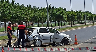 Şanlıurfa'da araç patladı! Sürücü son anda kurtuldu!