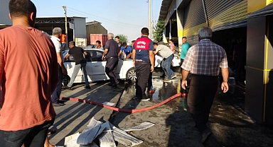 Sanayi sitesinde yangın çıktı