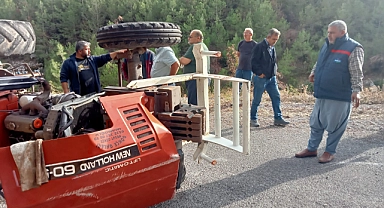 Traktörün altında kalan sürücü yaralandı