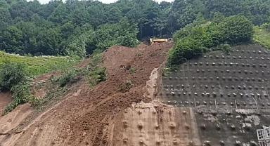 Bolu Dağı Tüneli'nde heyelanın izleri siliniyor