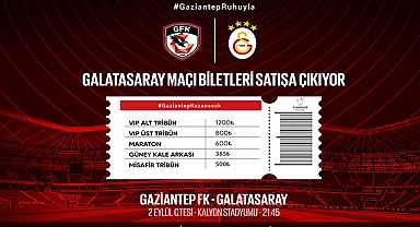 Gaziantep FK - Galatasaray maçı biletleri satışta