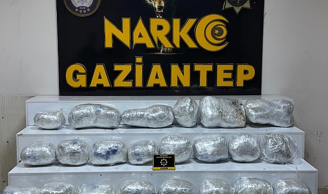 Gaziantep’te 26 kilo skunk ele geçirildi