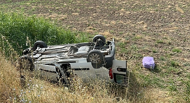  Şarampole düşen araçta 1 kişi öldü, 1 kişi de yaralandı