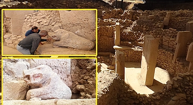 Dünyanın en eski boyalı heykeli Göbeklitepe’de bulundu